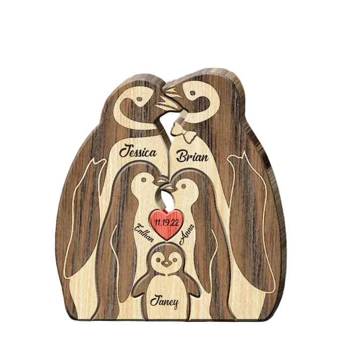 puzzle famille de pingouin à personnaliser Scarf Penguin 5
