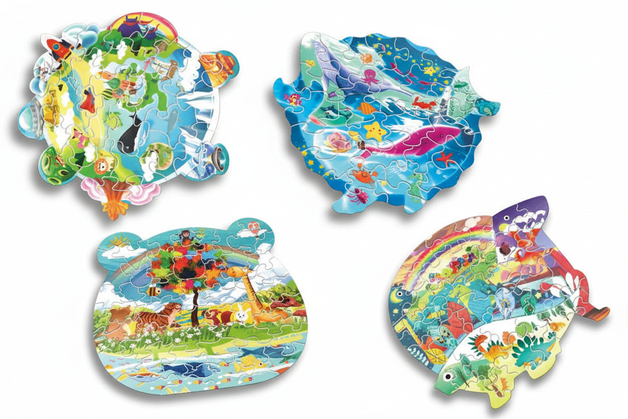 puzzle forme irrégulière I boutique1one 4 pack set