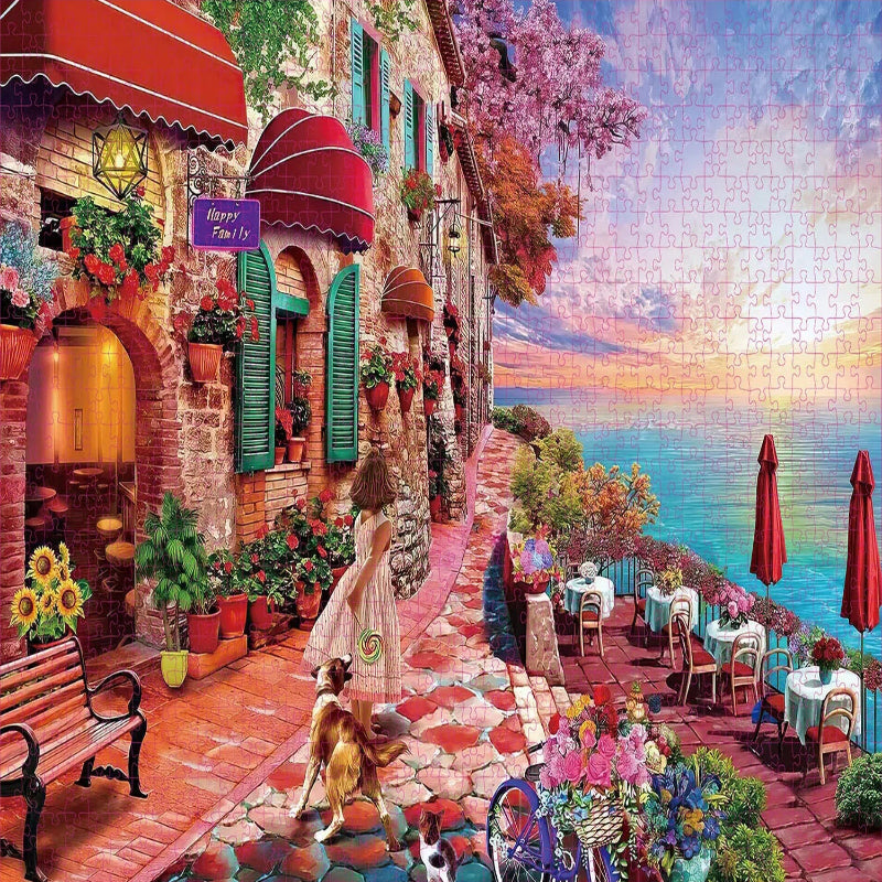 puzzle jolie maison en brique I boutique1one Morning Blossom