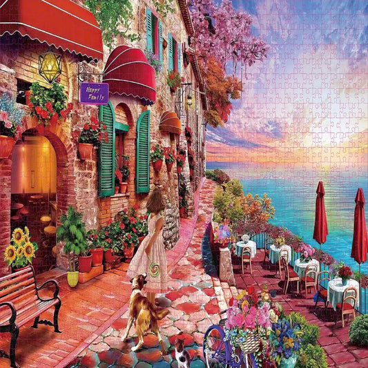 puzzle jolie maison en brique I boutique1one Morning Blossom