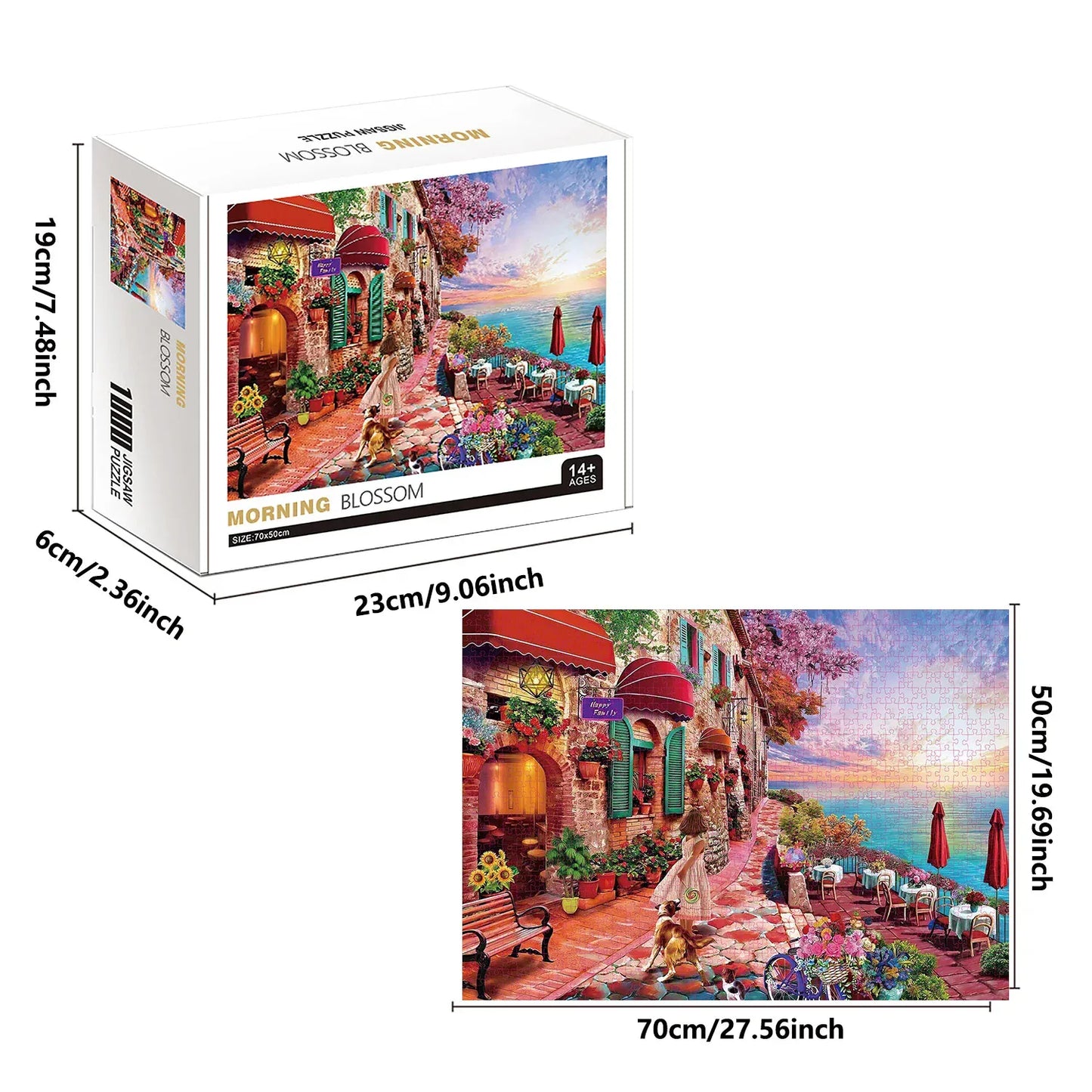 puzzle jolie maison en brique I boutique1one Morning Blossom