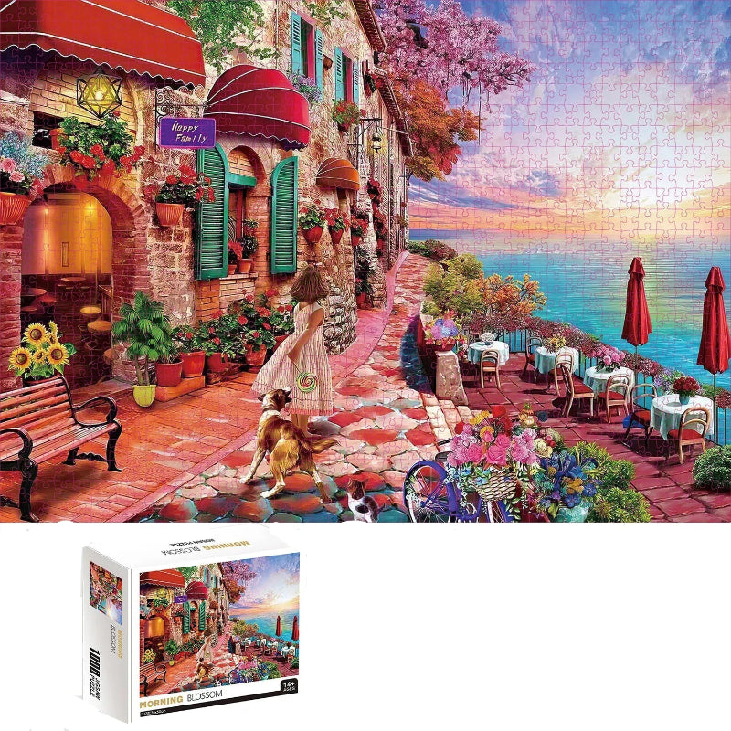 puzzle jolie maison en brique I boutique1one Morning Blossom