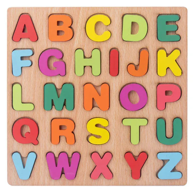 puzzle lame de bois original I boutique1one alphabet 20x20cm / CHINA