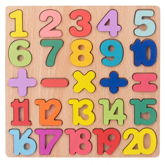 puzzle lame de bois original I boutique1one number 20x20cm / CHINA