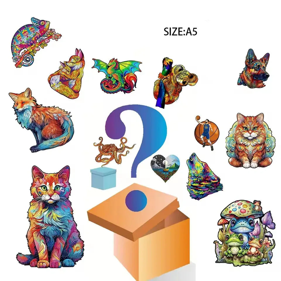 puzzle léopard animaux et autres I boutique1one Mystery Box-A5