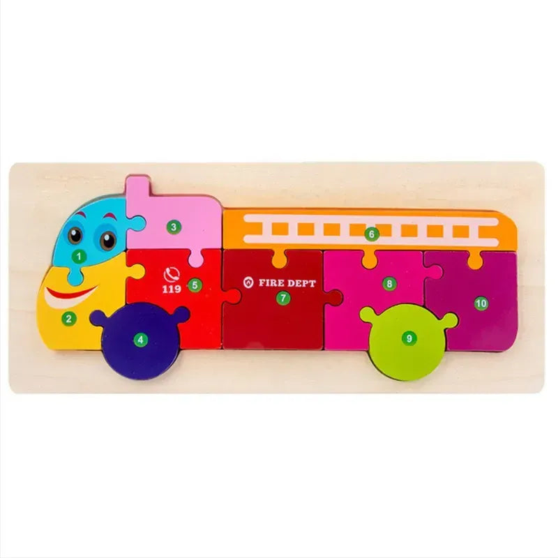 puzzle originale en bois I boutique1one fire truck