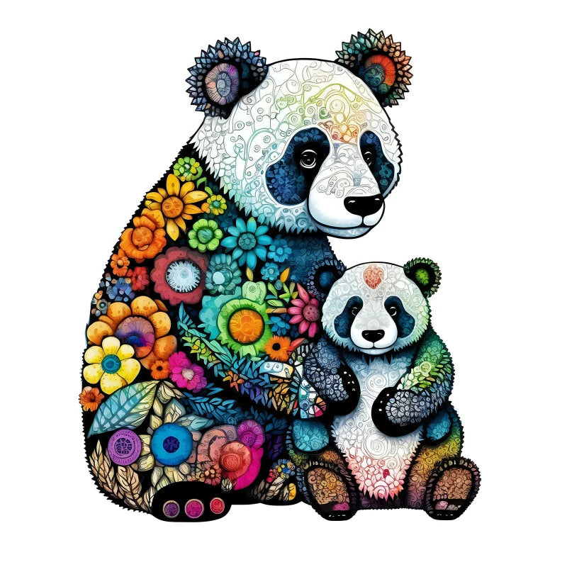 puzzle panda coloré I boutique1one