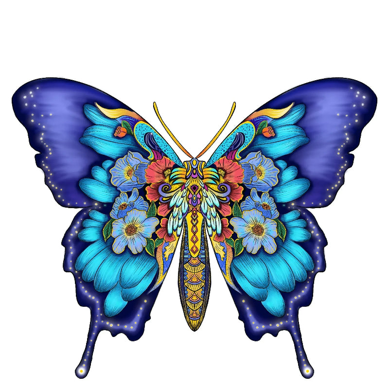 puzzle papillon coloré I boutique1one M101- A5