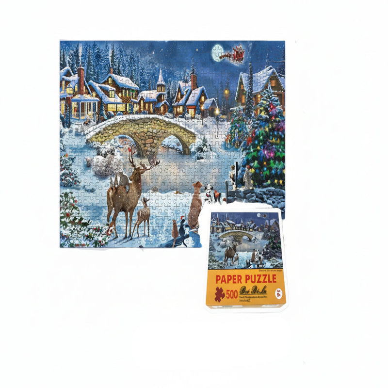 puzzle paysage de noël I boutique1one town