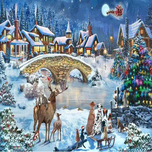 puzzle paysage de noël I boutique1one town