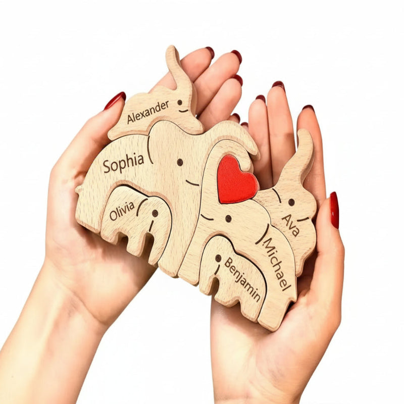 puzzle personnalisé en forme d'élèphant