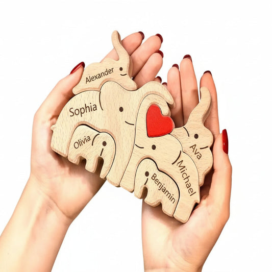 puzzle personnalisé en forme d'élèphant