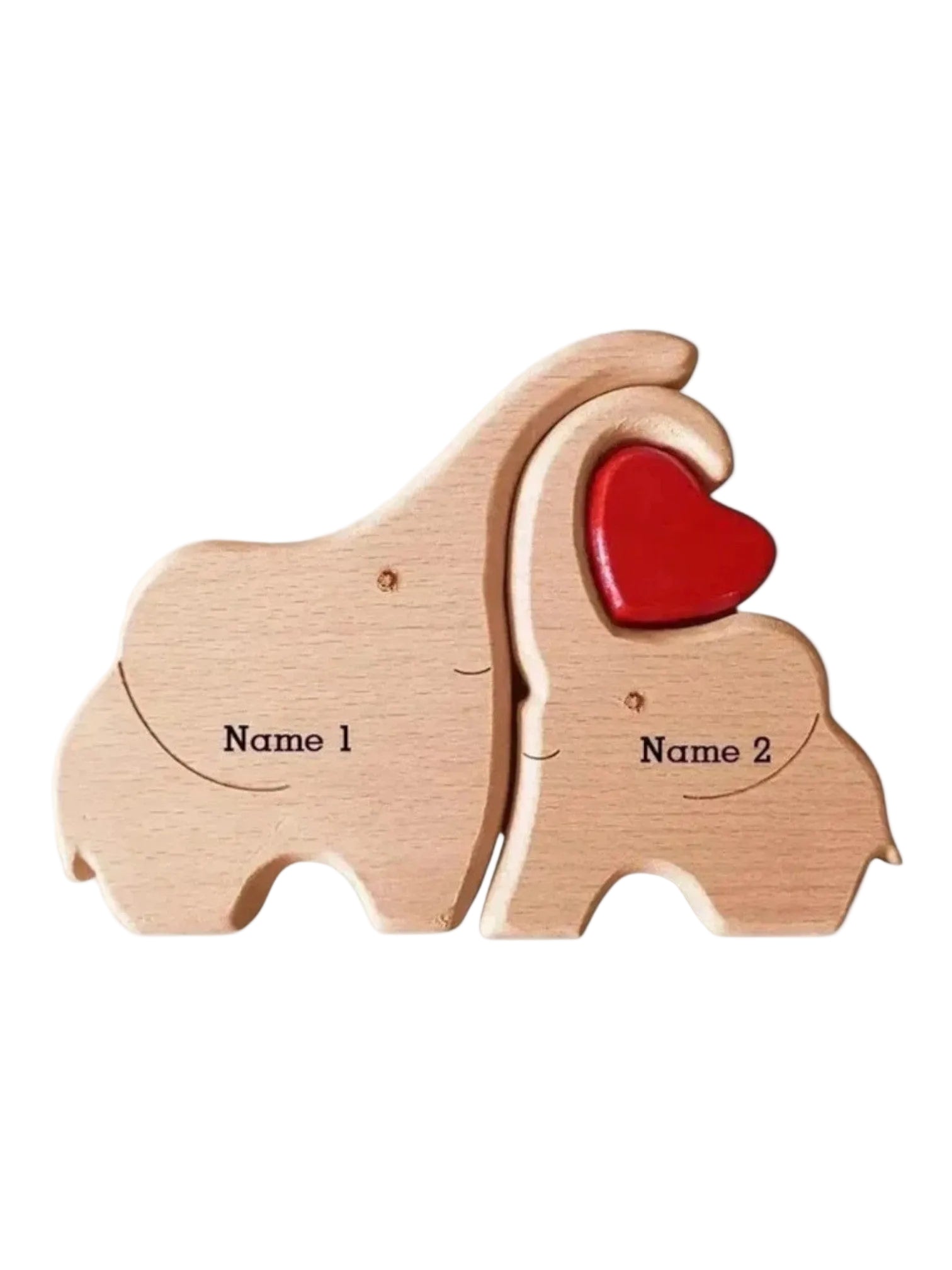 puzzle personnalisé en forme d'élèphant I boutique1one 2PCS / NO Personalized