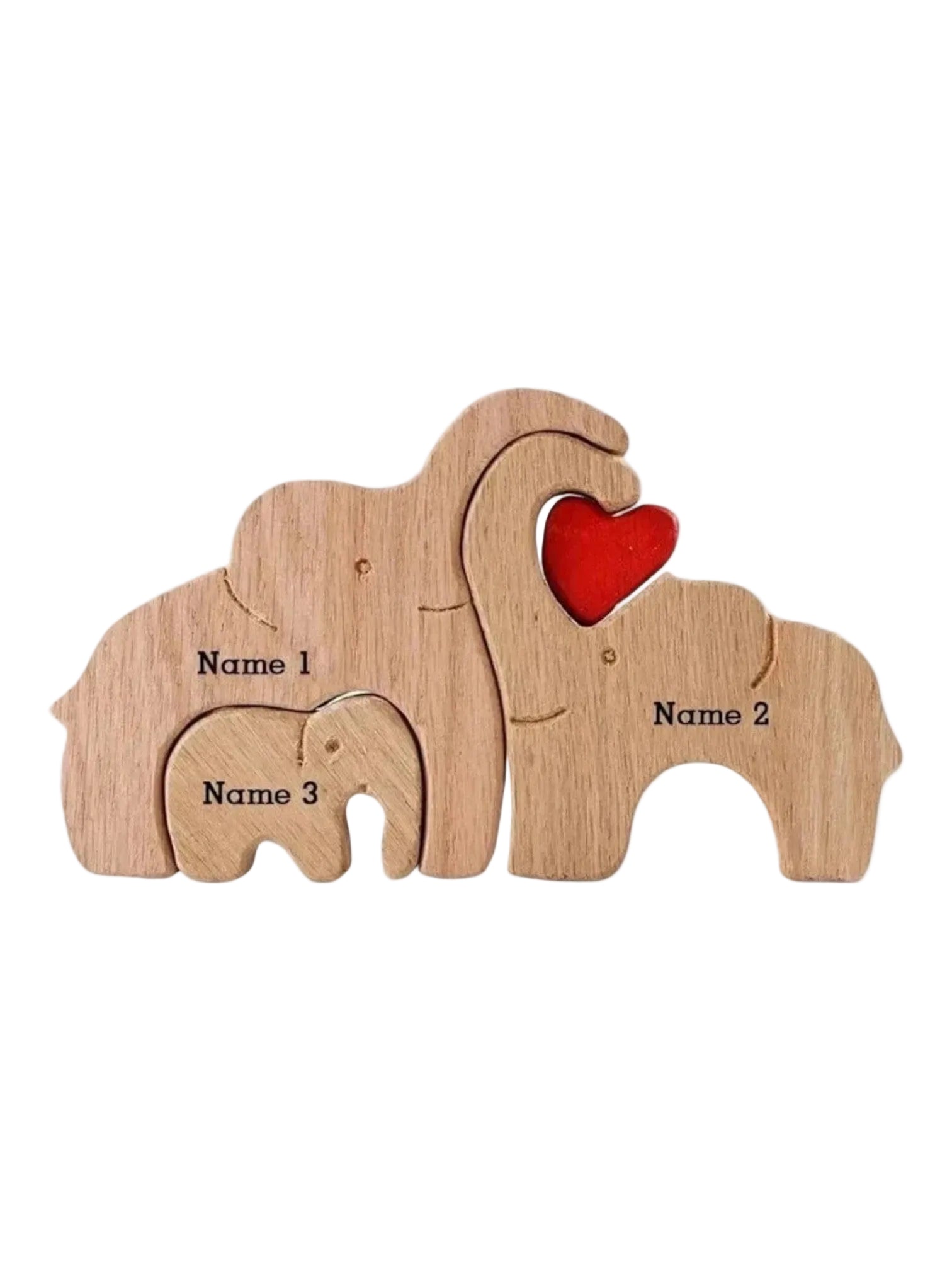puzzle personnalisé en forme d'élèphant I boutique1one 3PCS / NO Personalized