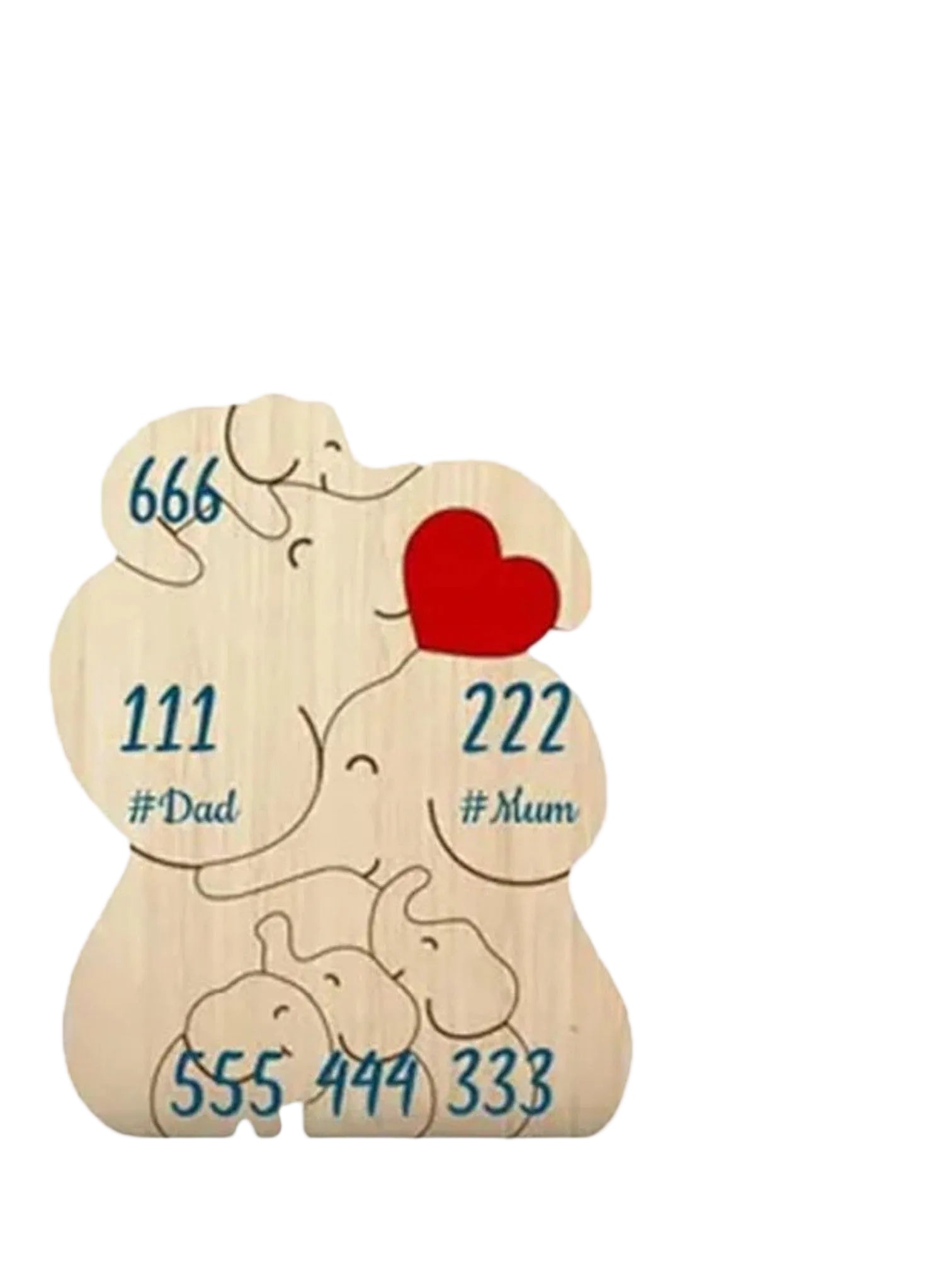 puzzle personnalisé en forme d'élèphant I boutique1one Elephant B-6 / Personalized (Note)