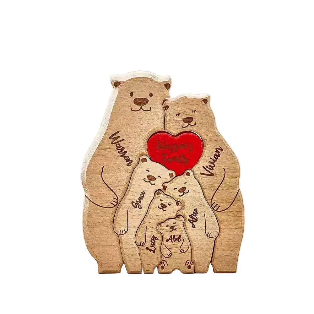 puzzle personnalisé en forme d'ours
