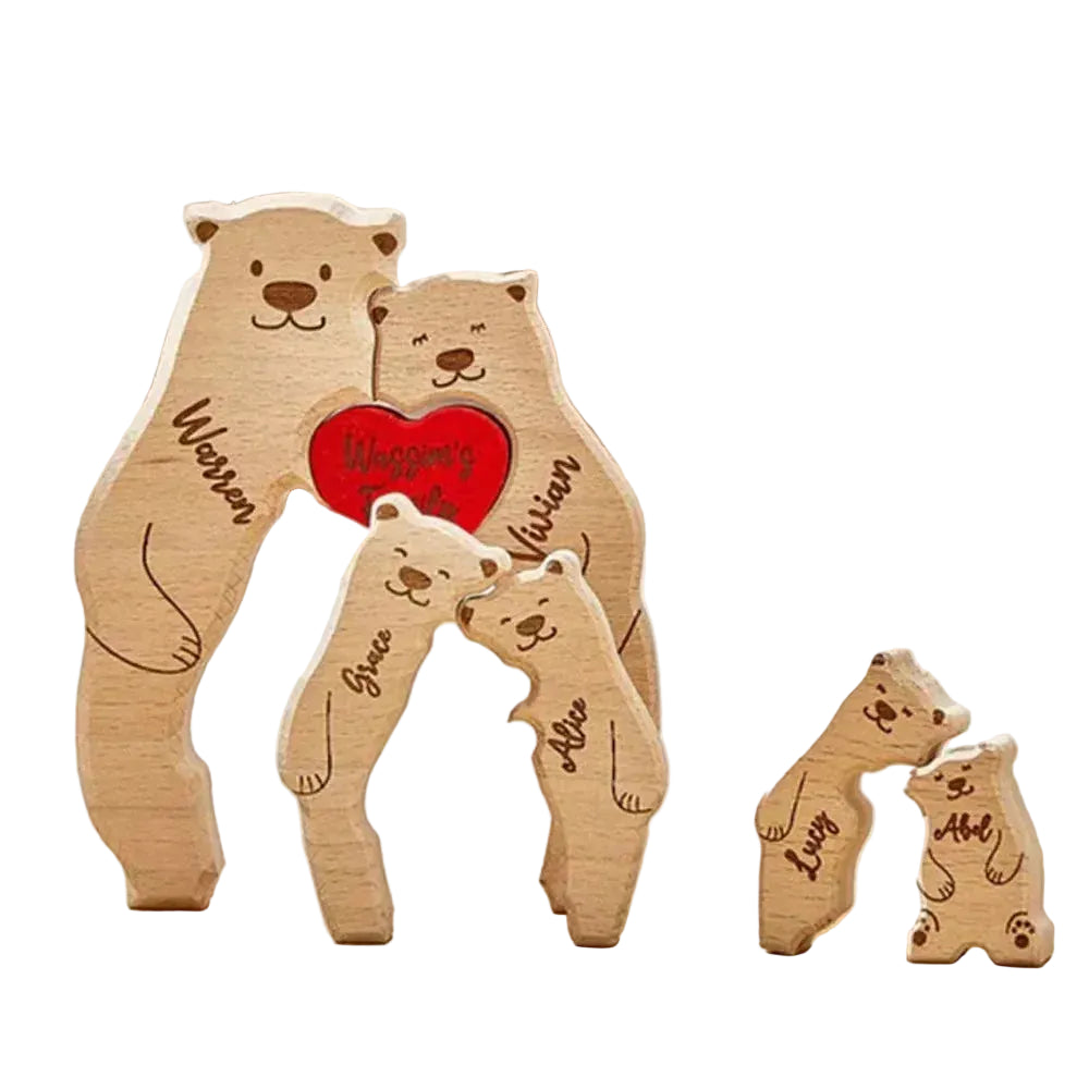 puzzle personnalisé en forme d'ours
