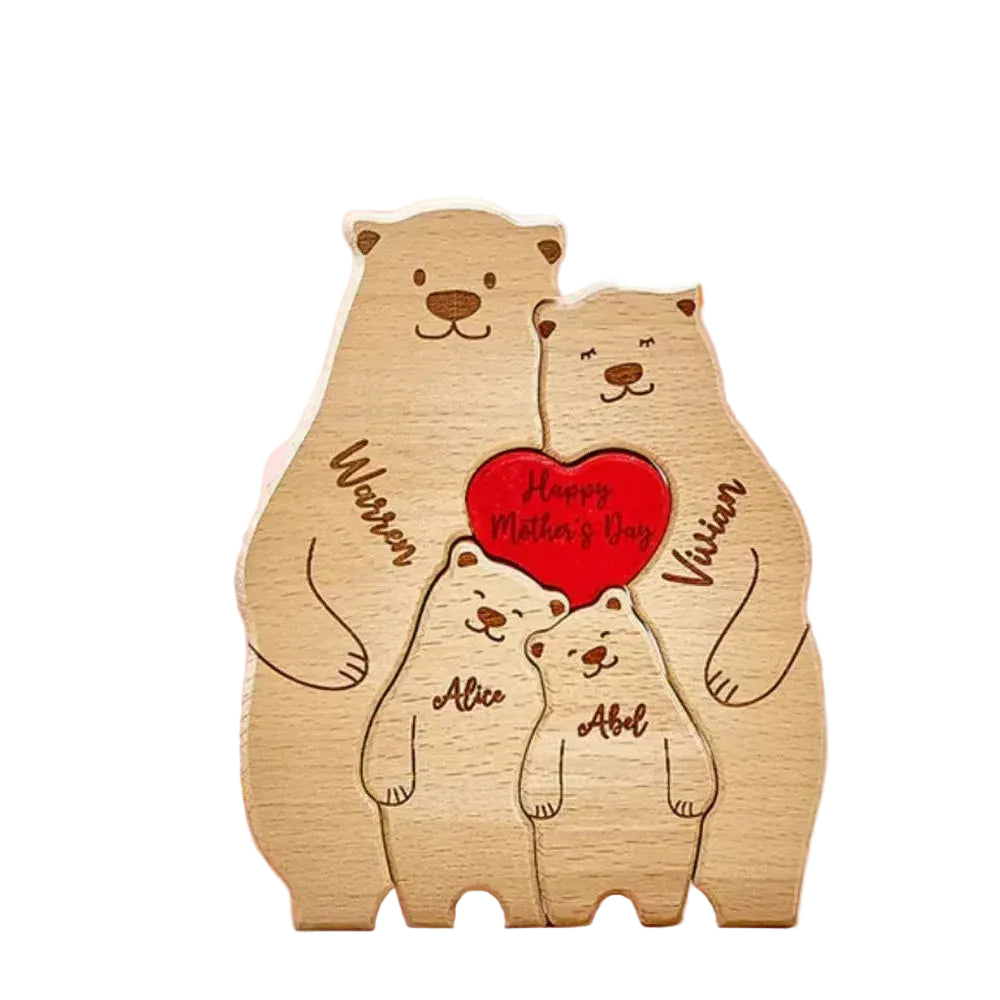 puzzle personnalisé en forme d'ours