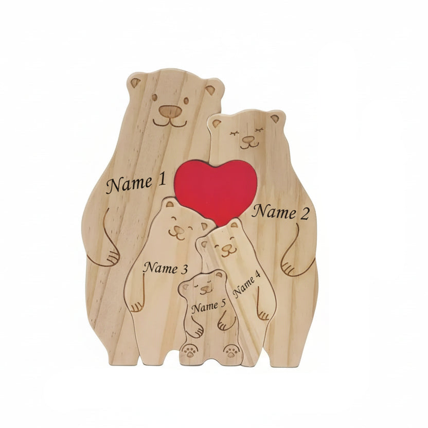 puzzle personnalisé en forme d'ours