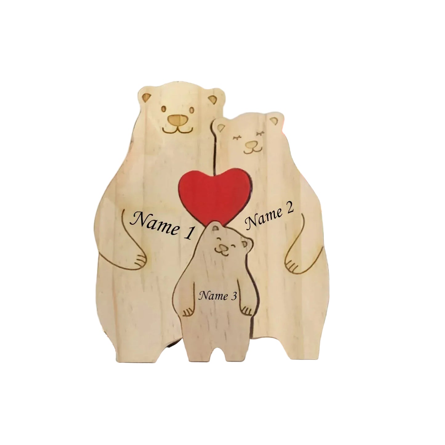 puzzle personnalisé en forme d'ours 3 little bears
