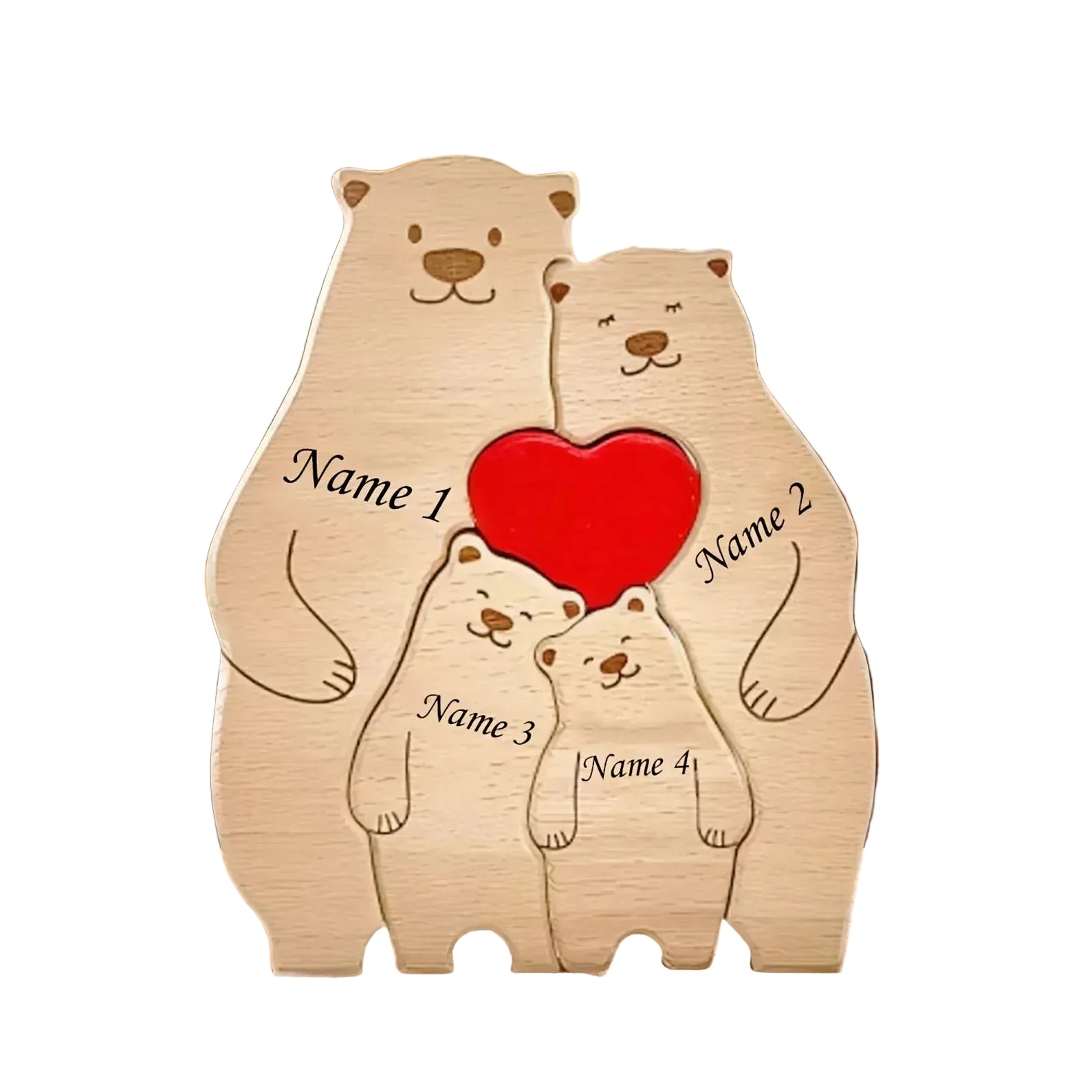 puzzle personnalisé en forme d'ours 4 little bears
