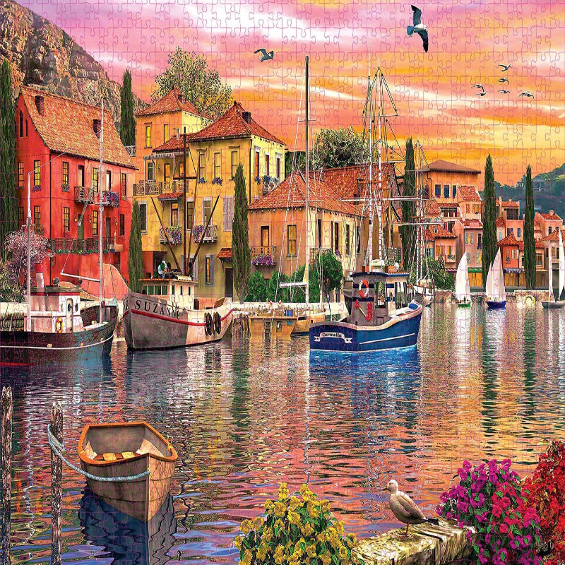 puzzle port de la méditerranée I boutique1one Mediterranean Harbor