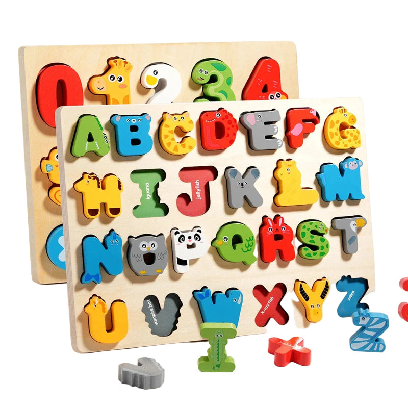 puzzle pour apprendre les chiffres et les lettres 3 ans I boutique1one
