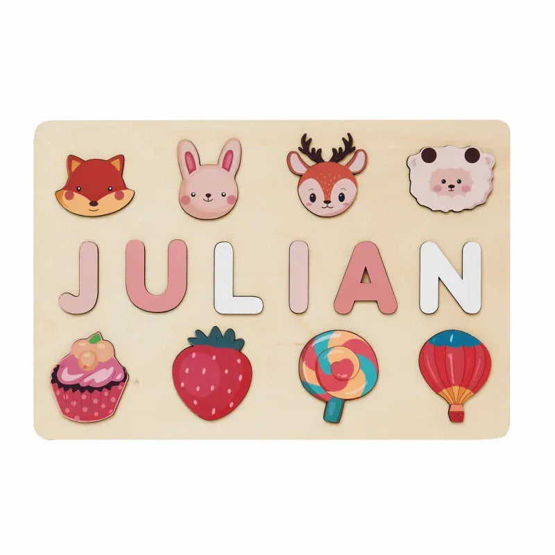 puzzle pour enfant avec prénom personnalisé animal (1-9letter) / CHINA