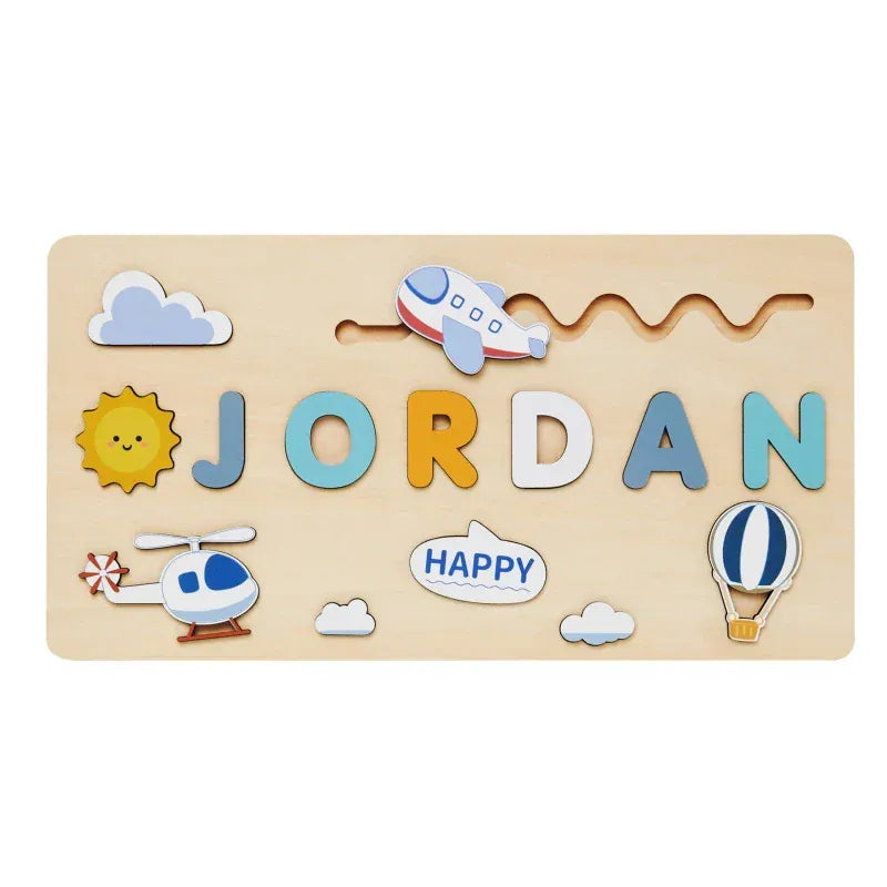puzzle pour enfant avec prénom personnalisé Aviation (1-9letter) / CHINA