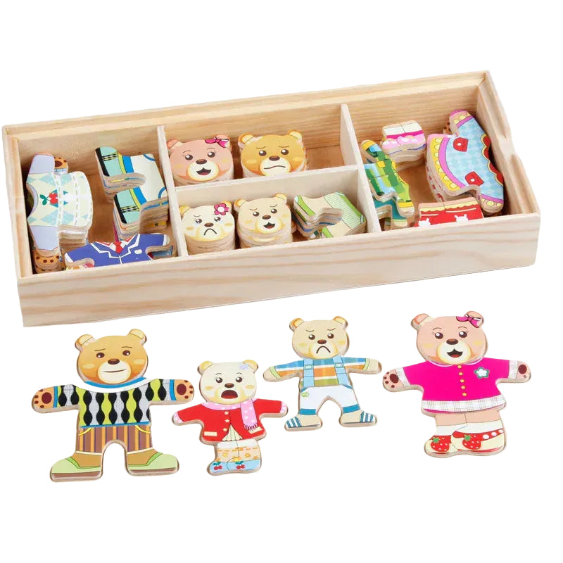 puzzle pour mettre les vêtements des petits ours I boutique1one