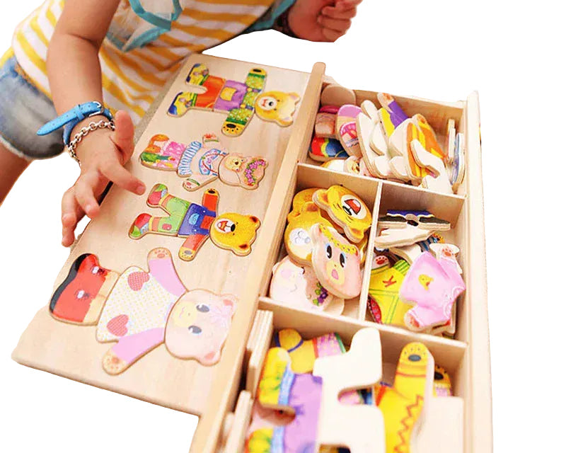 puzzle pour mettre les vêtements des petits ours I boutique1one