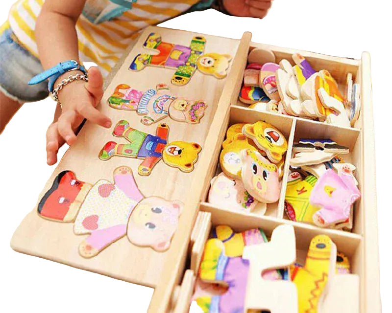 puzzle pour mettre les vêtements des petits ours I boutique1one 76