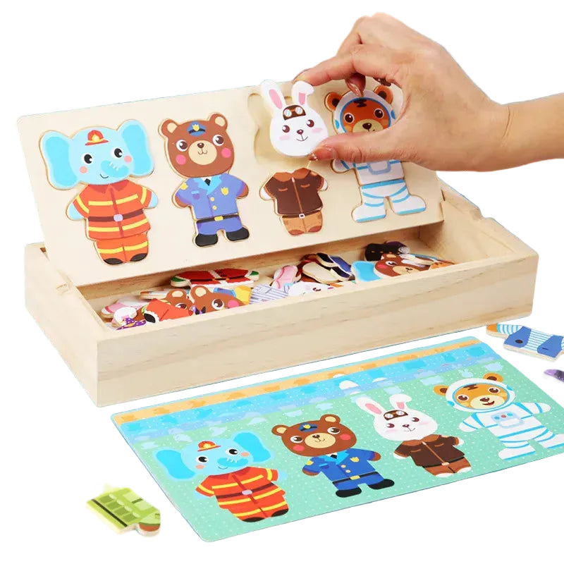 puzzle pour mettre les vêtements des petits ours I boutique1one 826