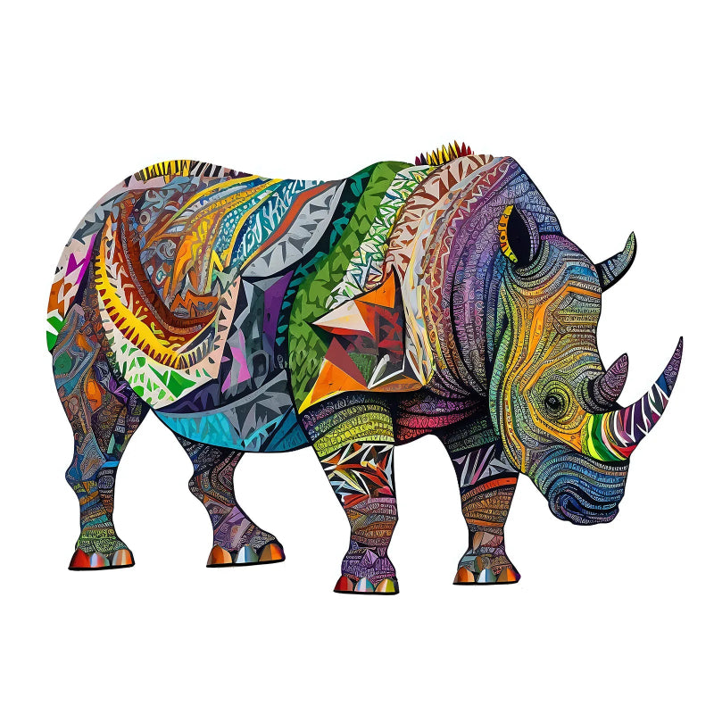 puzzle rhinocéros coloré I boutique1one M143-A4