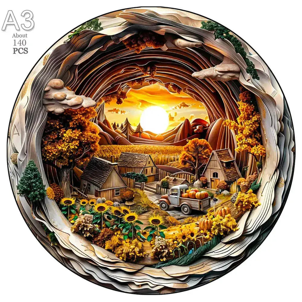 puzzle rond d'animaux marins et autres TT-YPAN-6189-A3