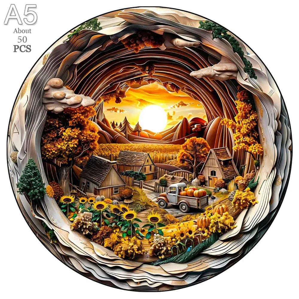 puzzle rond d'animaux marins et autres TT-YPAN-6189-A5