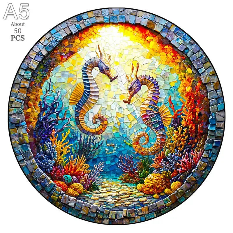 puzzle rond d'animaux marins et autres TT-YPAN-6212-A5
