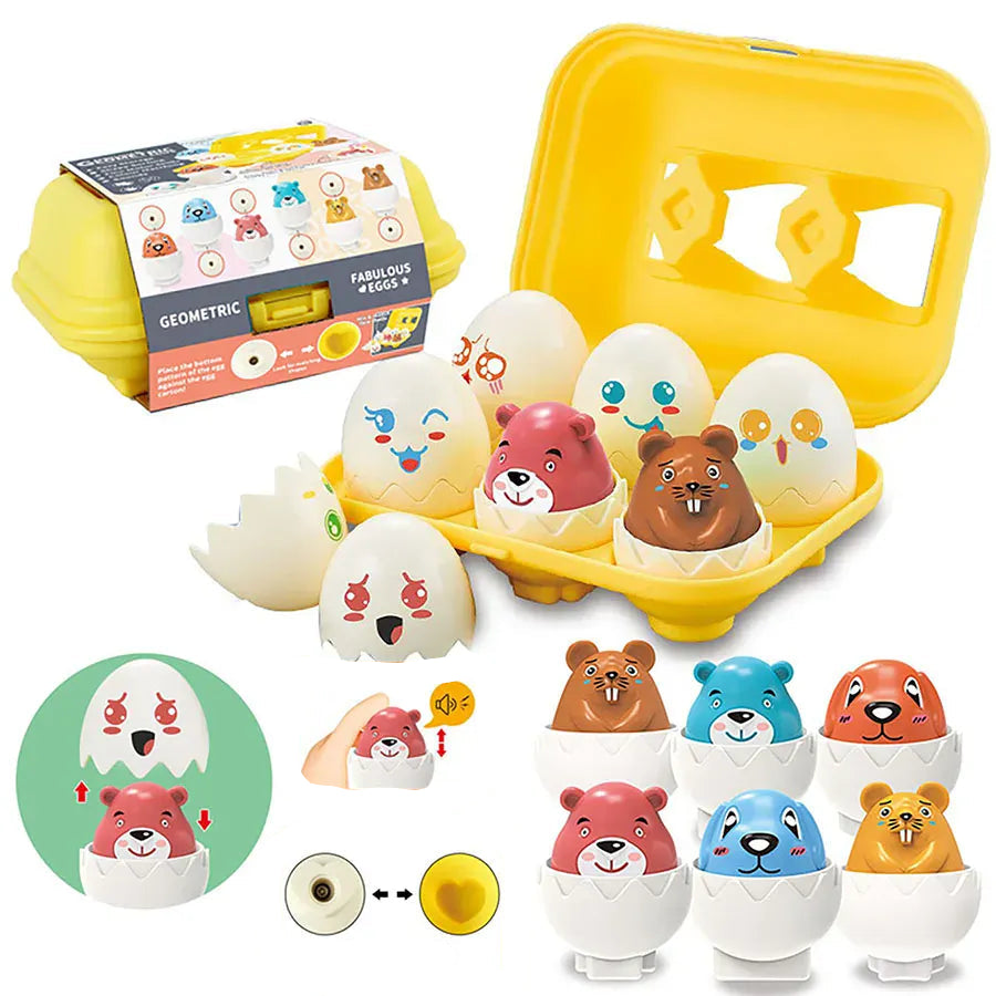 puzzle sous forme d'oeuf rigolo I boutique1one Animal pairing