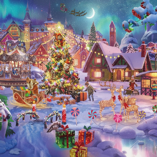 puzzle village de noël enneigé I boutique1one xmas gift