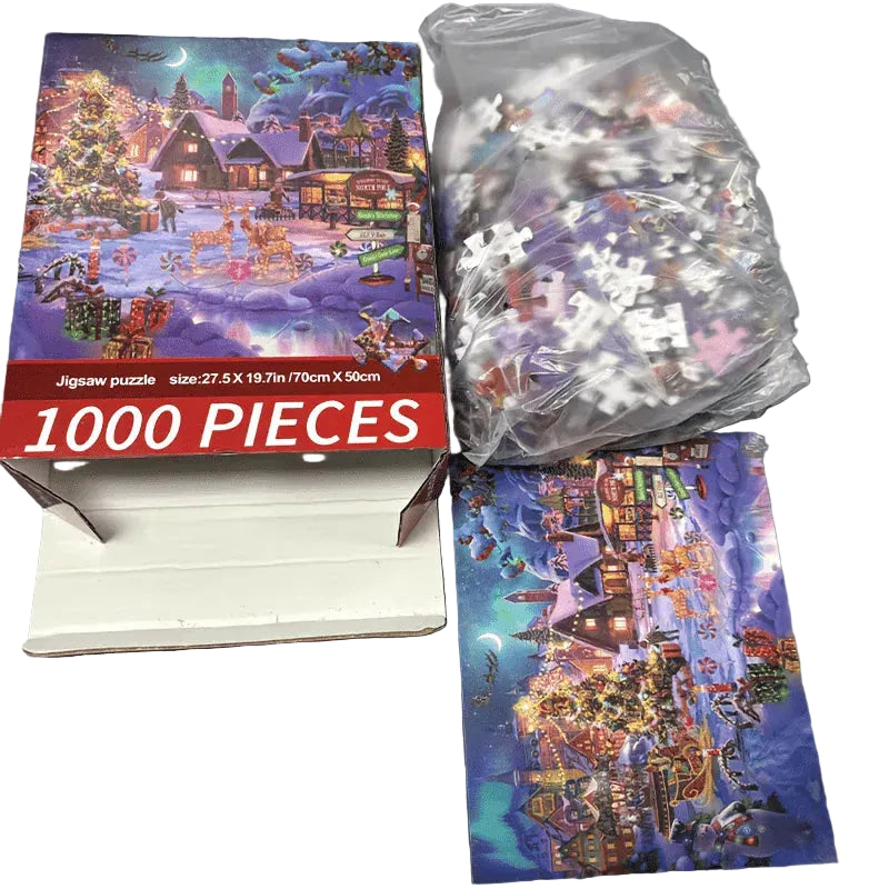 puzzle village de noël enneigé I boutique1one xmas gift