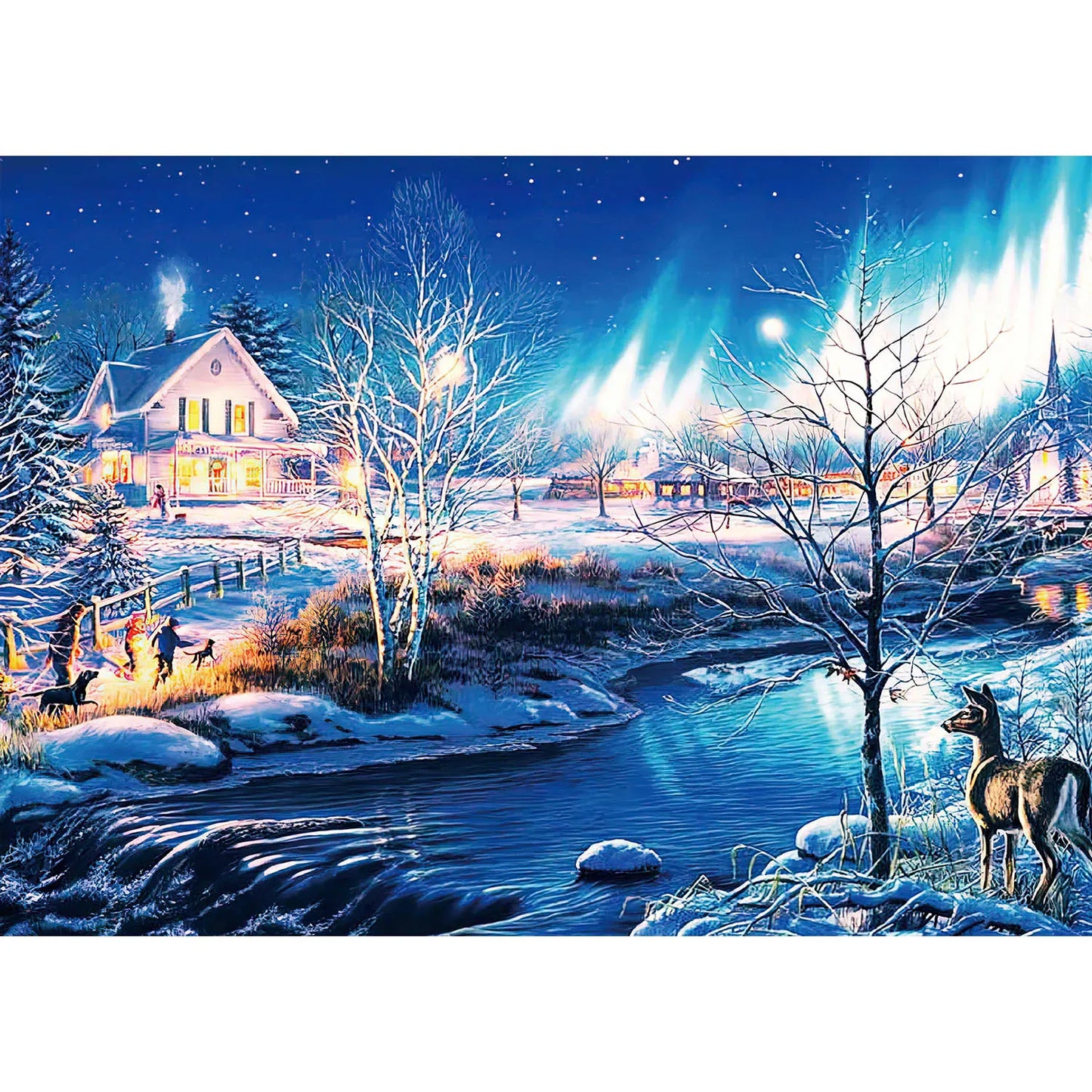 puzzle ville d'Amalfi I boutique1one Snow Night Aurora