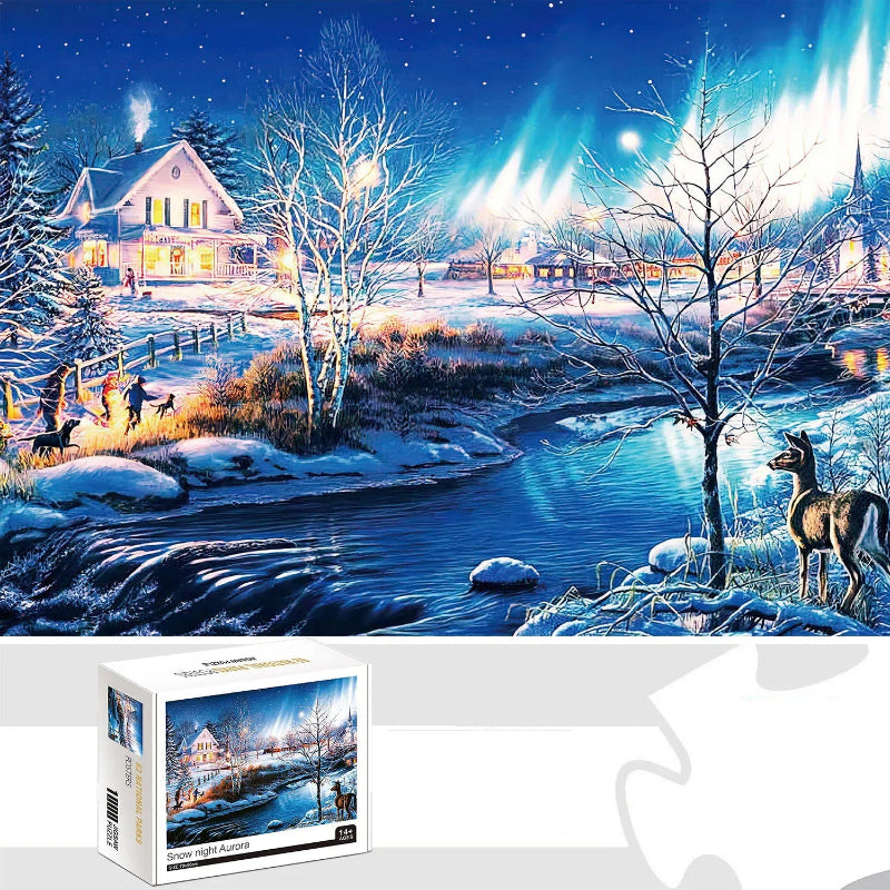 puzzle ville d'Amalfi I boutique1one Snow Night Aurora