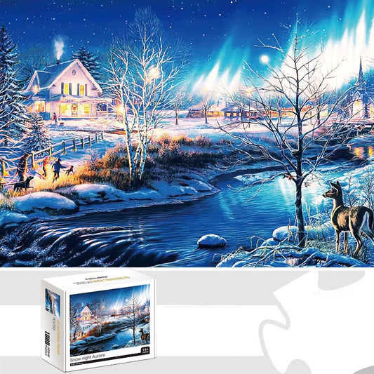 puzzle ville d'Amalfi I boutique1one Snow Night Aurora