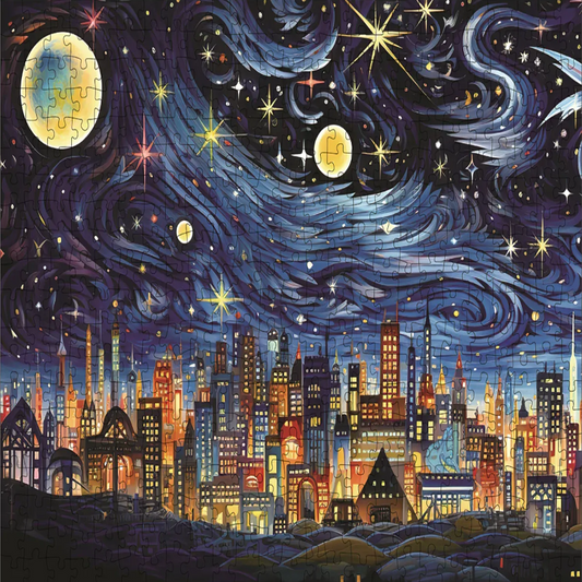 puzzle ville de nuit I boutique1one Night Scene