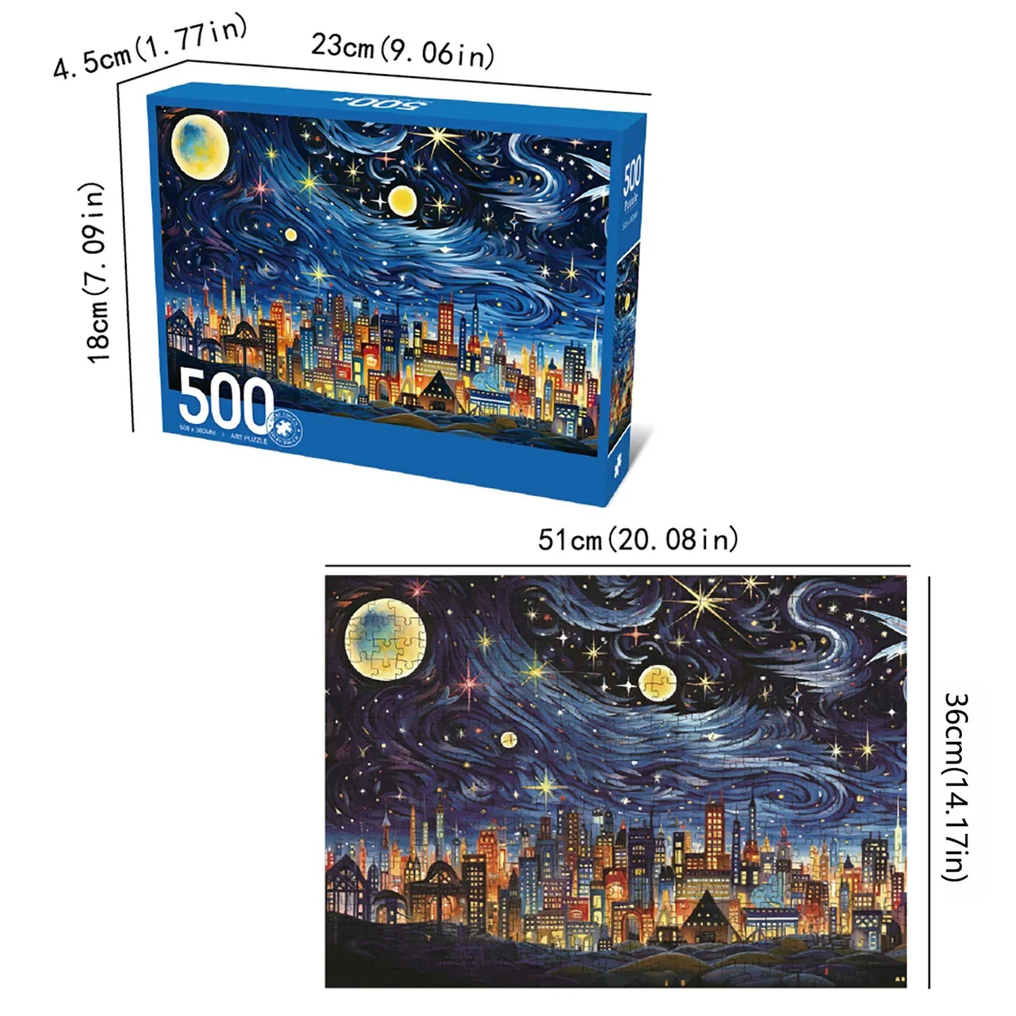puzzle ville de nuit I boutique1one Night Scene