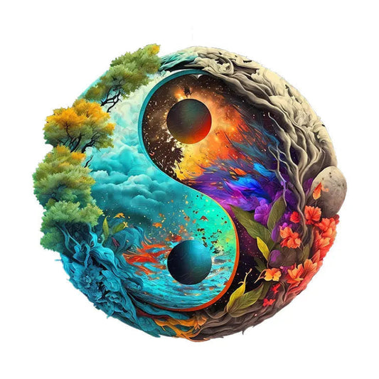 puzzle yin et yang coloré I boutique1one Z035-A3