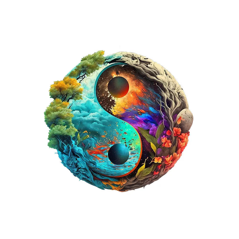 puzzle yin et yang coloré I boutique1one Z035-A5