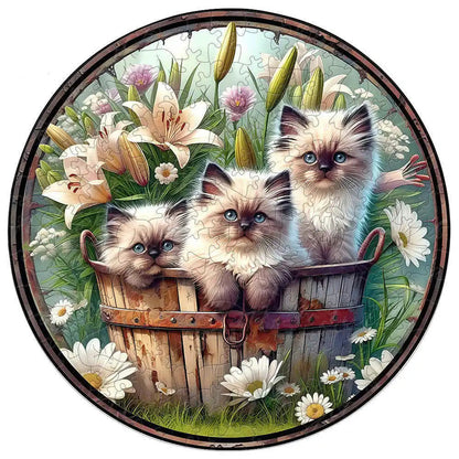puzzles formes originales animaux I Full Puzzle A5-50 PCS 3 PETITS CHATS