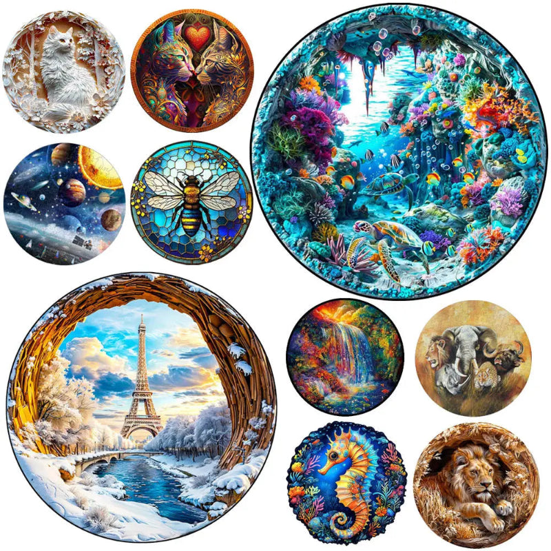 puzzles ronds d'animaux I boutique1one