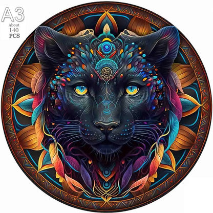 puzzles ronds d'animaux et Paris I Full Puzzle A3 FELIN